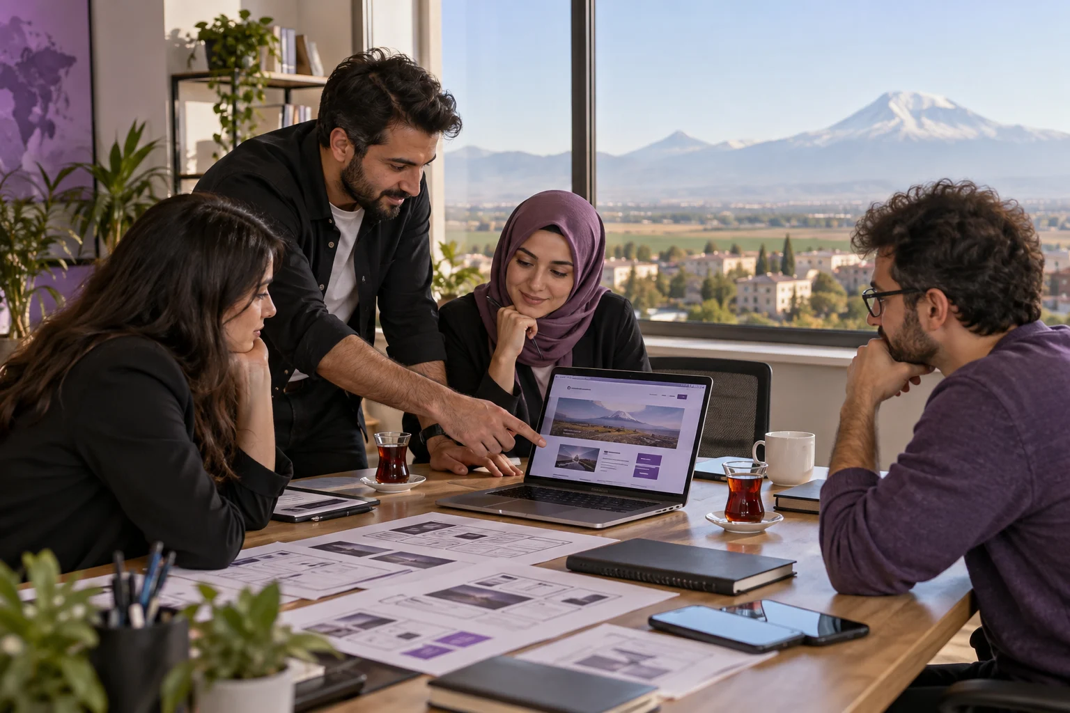 Iğdır web tasarım projesi için birlikte çalışan ekip